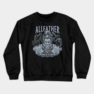 Allfather Odin Norse Pagan God Viking Mythology Huginn Muninn Crewneck Sweatshirt